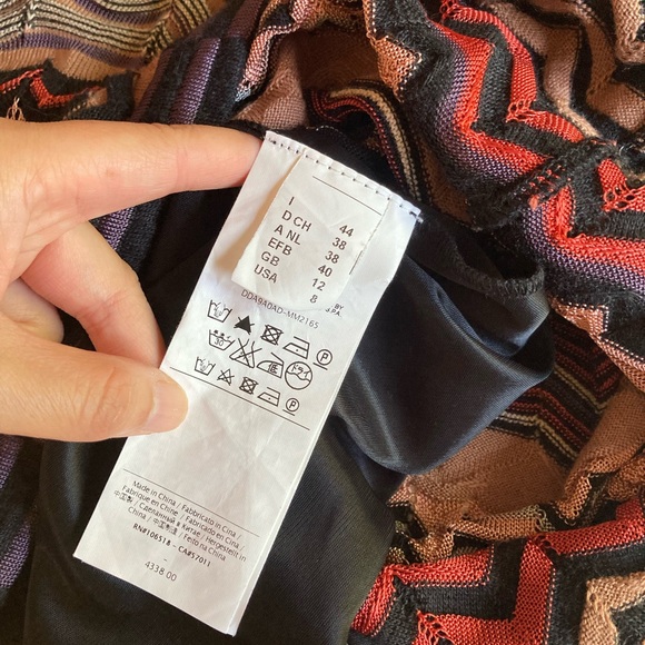 Missoni Multicolor Zigzag Knit Dress Size 8 - Picture 10 of 11